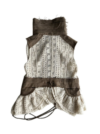 Forest Patchwork Button Knit Vest【s0000017978】