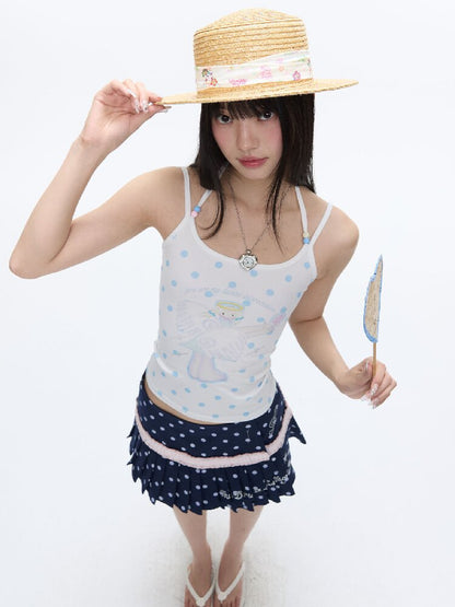 Childlike Beaded Camisole Top【s0000016409】