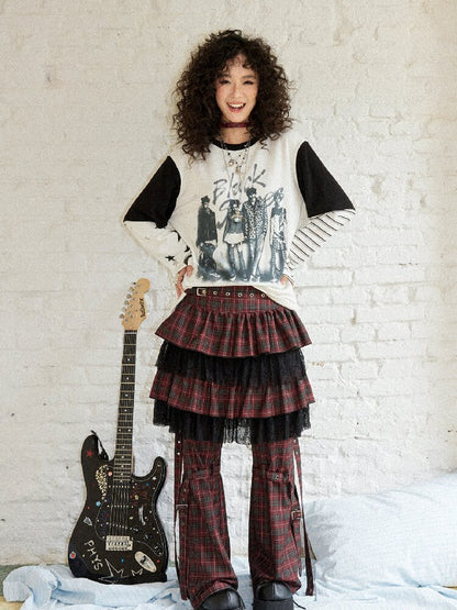 Loose Slub Cotton Printed T-Shirt【s0000017897】