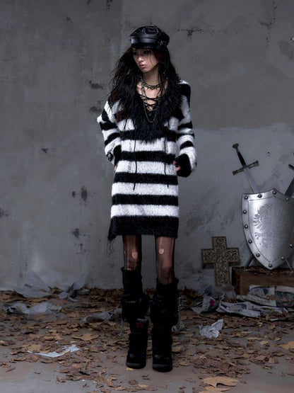 Long-Sleeve Striped Sweater【s0000014474】