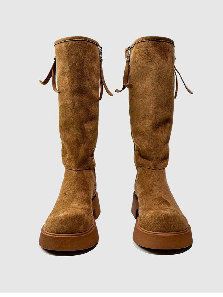 Matte Lambswool Winter Snow Boots【s0000015720】