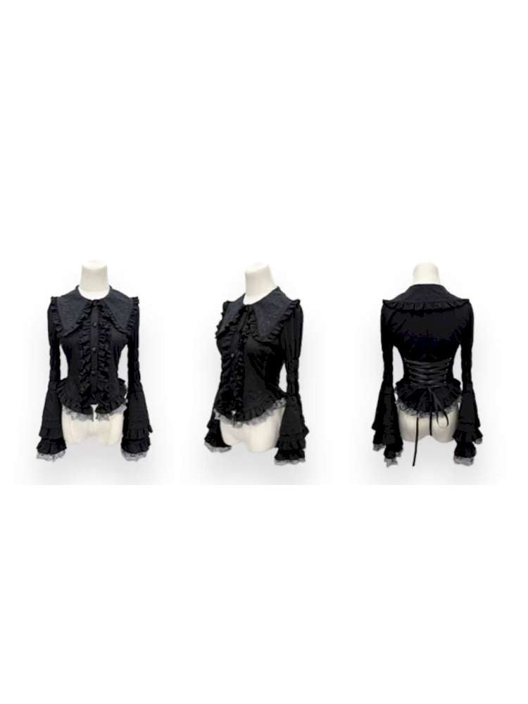 Dark Lolita Lace Mesh Sundress Dress【s0000014684】