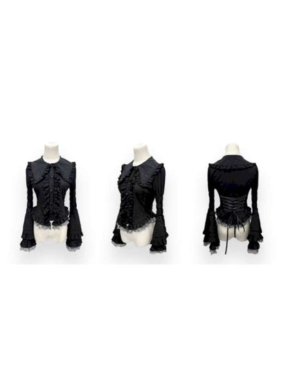 Dark Lolita Lace Mesh Sundress Dress【s0000014684】