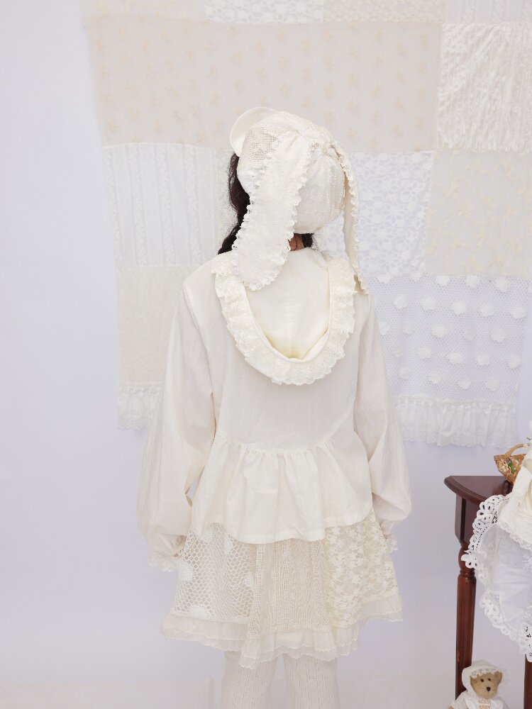 Lace Crochet Velvet Octagonal Hat【s0000016504】