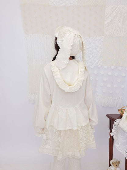 Lace Crochet Velvet Octagonal Hat【s0000016504】