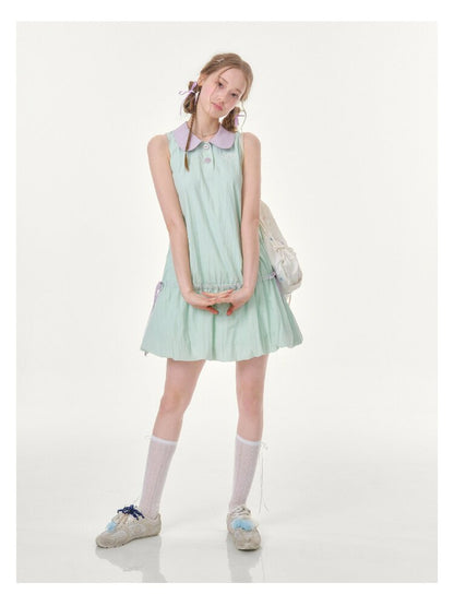 Mint Green Doll Collar Dress【s0000016614】