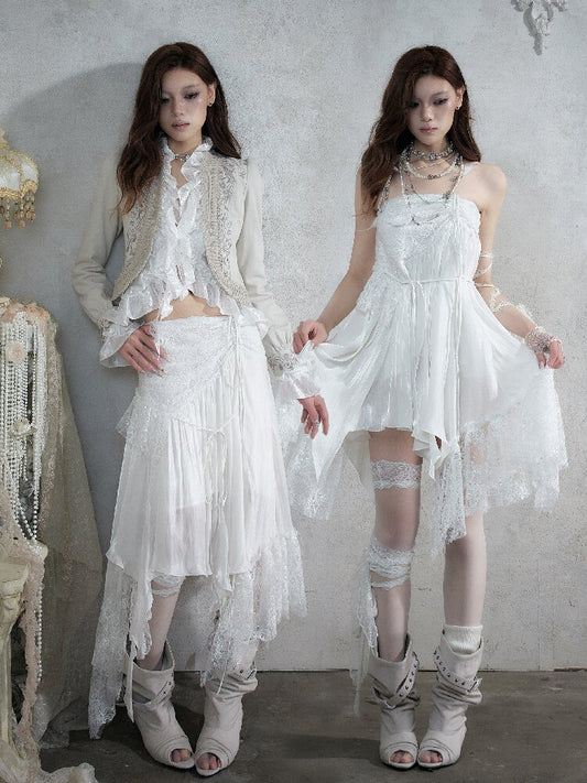 Dreamy Heiress Lace Chiffon Dress【s0000017984】