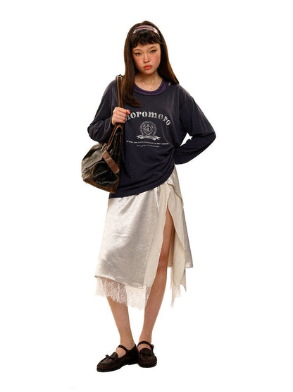 Multi Layered Slit Satin Skirt【s0000017418】