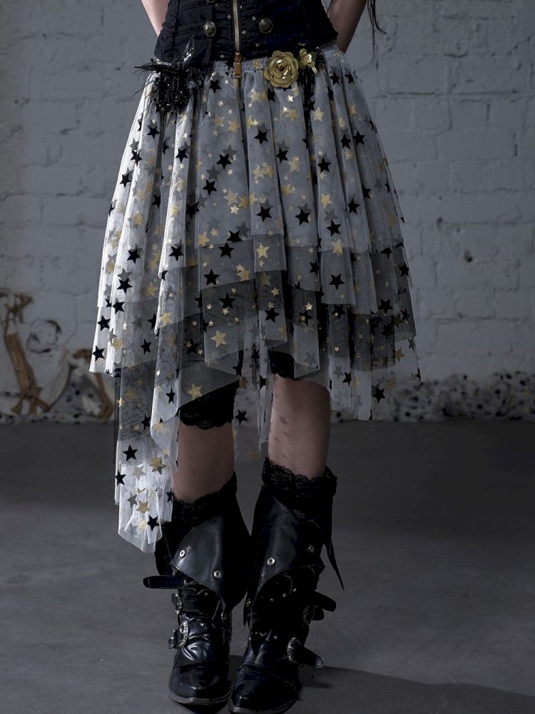 Puffy Tulle Two-Way Strapless Half-Skirt【s0000012792】