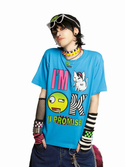 EMO hardcore skateboarding punk loose T-shirt【s0000013599】