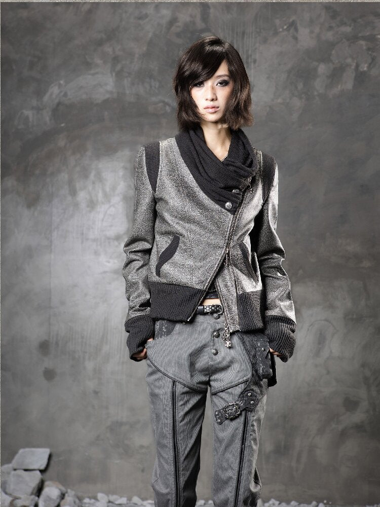 Pile Collar Leather Jacket【s0000015957】