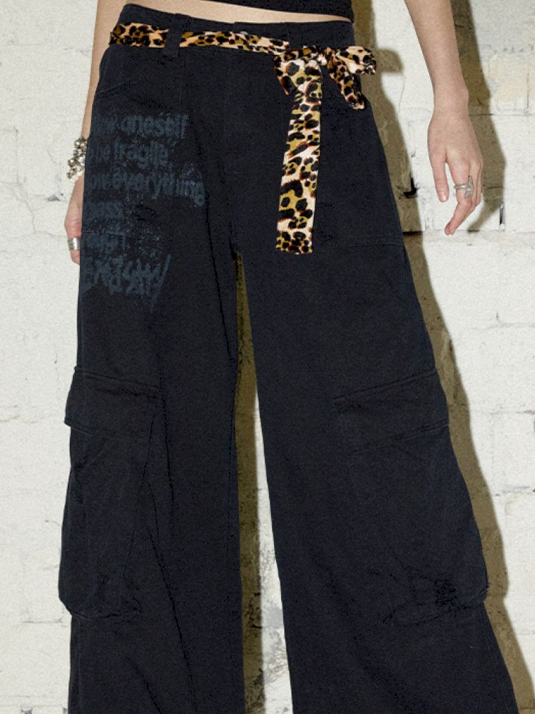 Letters do old loose work pants【s0000012430】