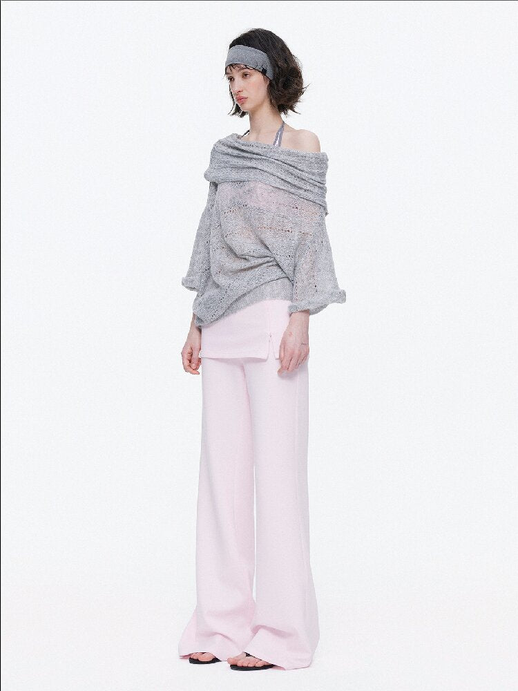 One Shoulder Cut Out Cable Knit【s0000015930】