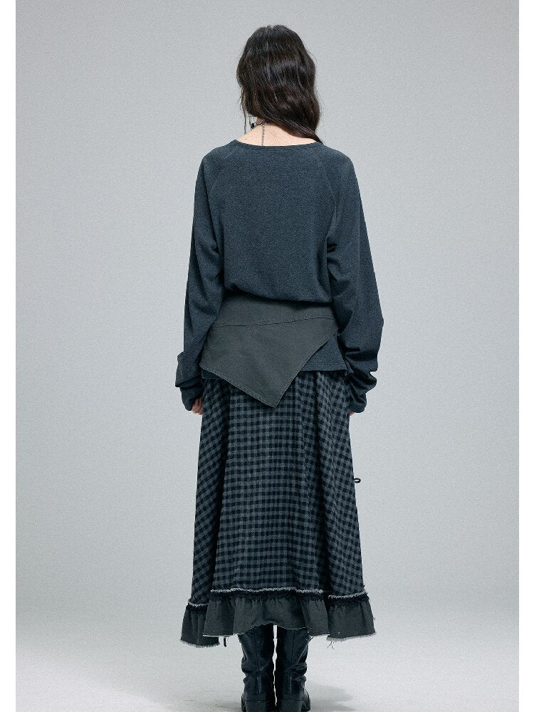 Washed Printed Rivet Knitted Top【s0000016261】
