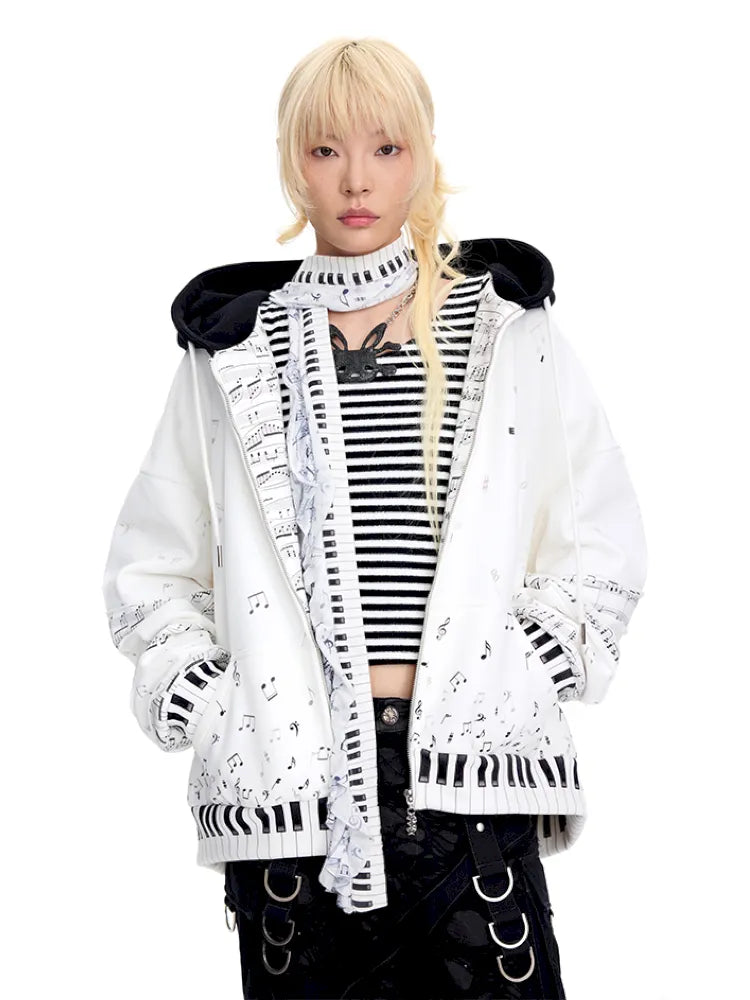 Headphones Embroidered Hoodie Jacket【s0000014098】