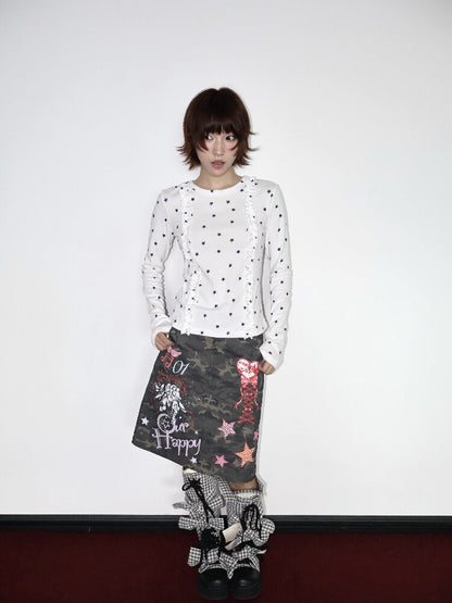 Star Cotton Overfinger Top【s0000018660】