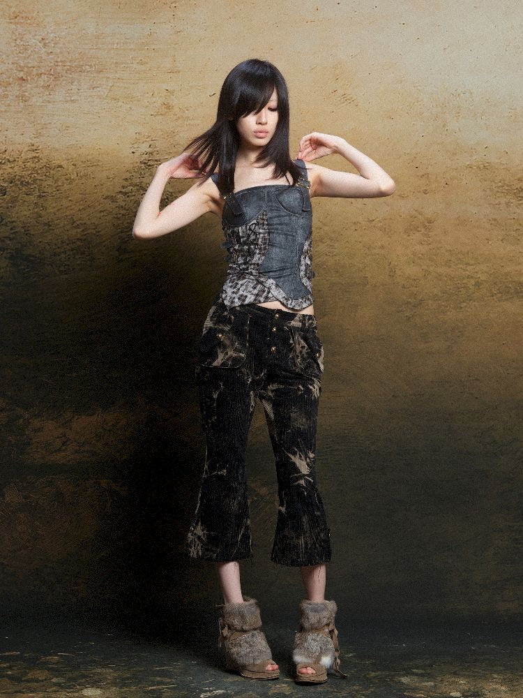 Patchwork Corset Camisole Top【s0000011812】