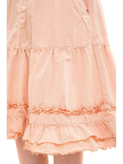 Fake Paneled Ruffled A-line Skirt【s0000016100】