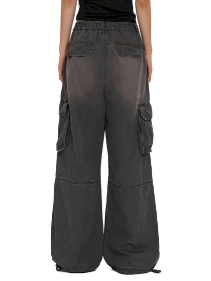 Drawstring Peplum work pants【s0000012494】