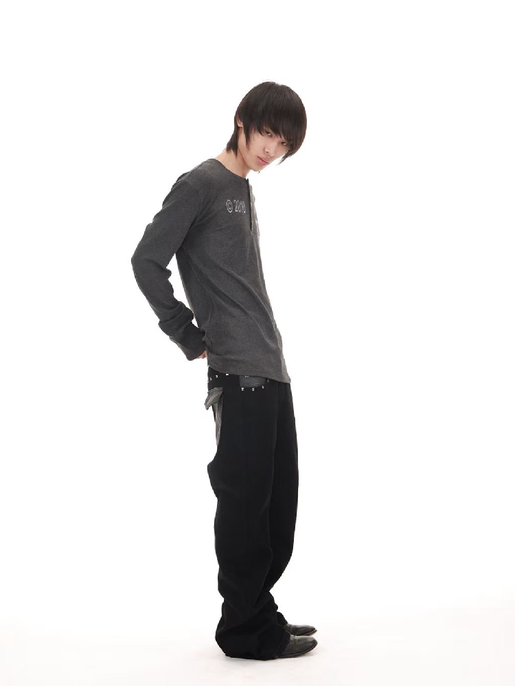 Black Panther Sheer Henry Shirt【s0000018209】