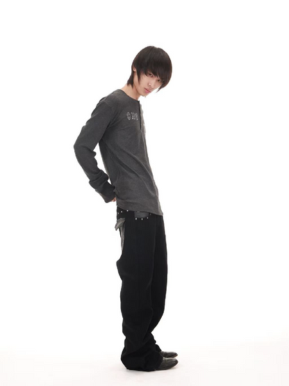 Black Panther Sheer Henry Shirt【s0000018209】
