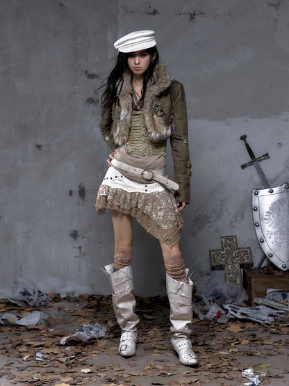 Heavy Work Irregular Piece Culottes【s0000014654】