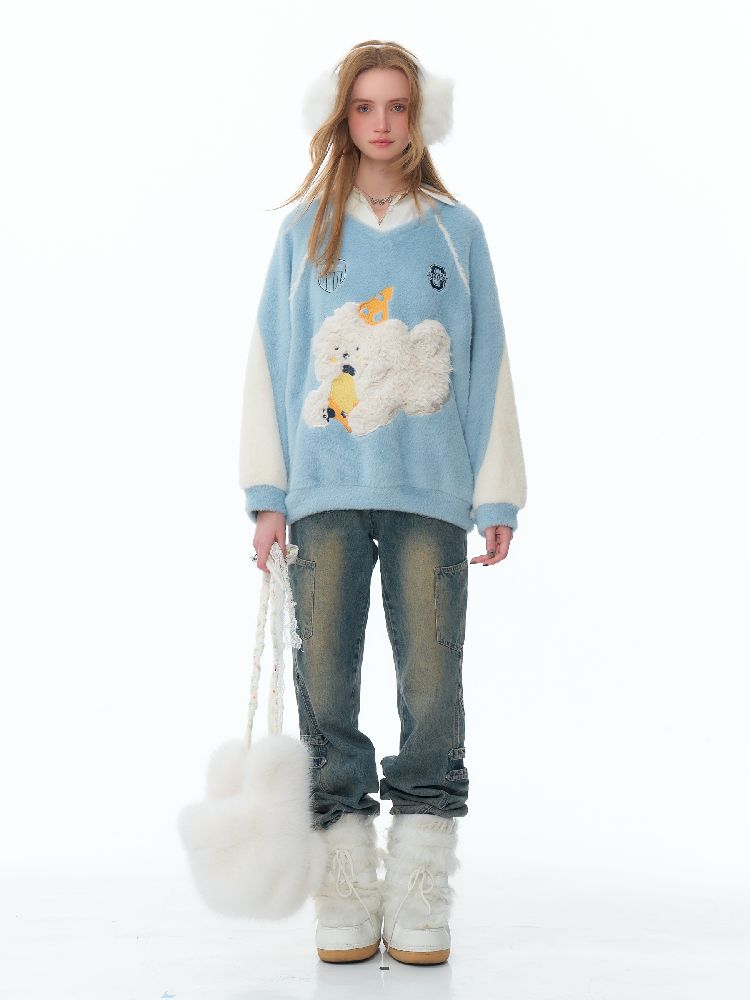 Straight Wide Leg Washed Jeans【s0000011489】