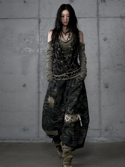 Embroidered Camo Pants【s0000014116】