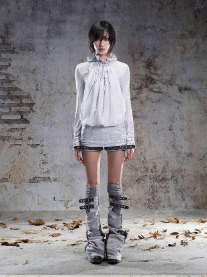 Pull-Over Collar Knit Dress【s0000014491】