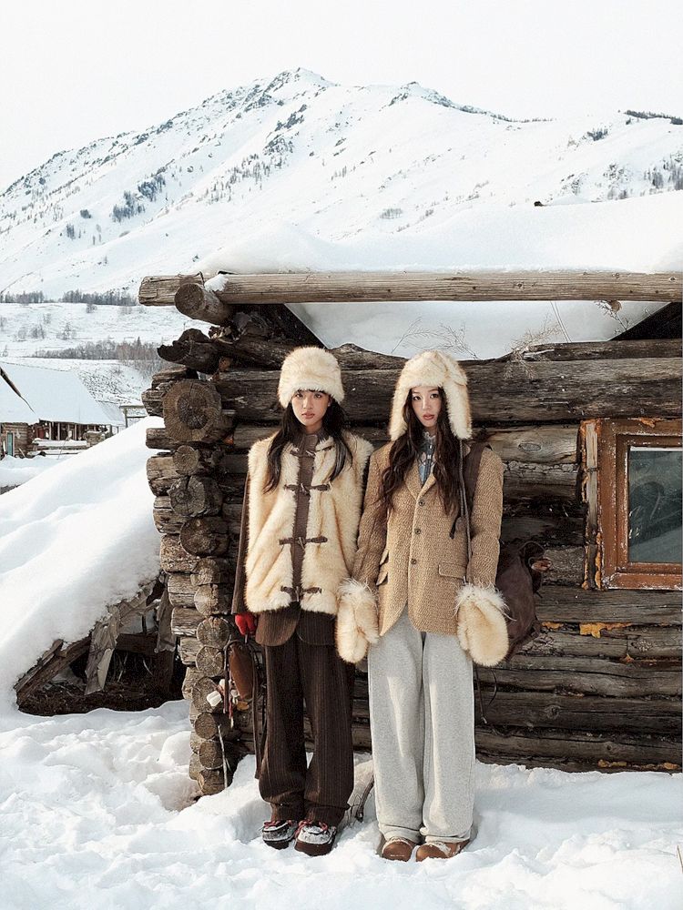 Knitted plush gloves 【s0000006016】