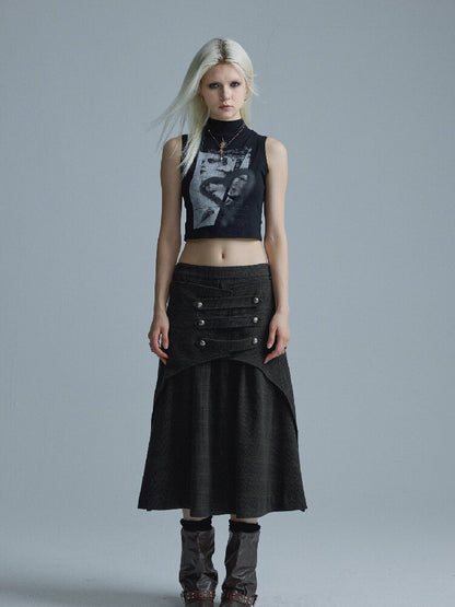 Deconstructed Napoleon Midi Skirt【s0000018552】
