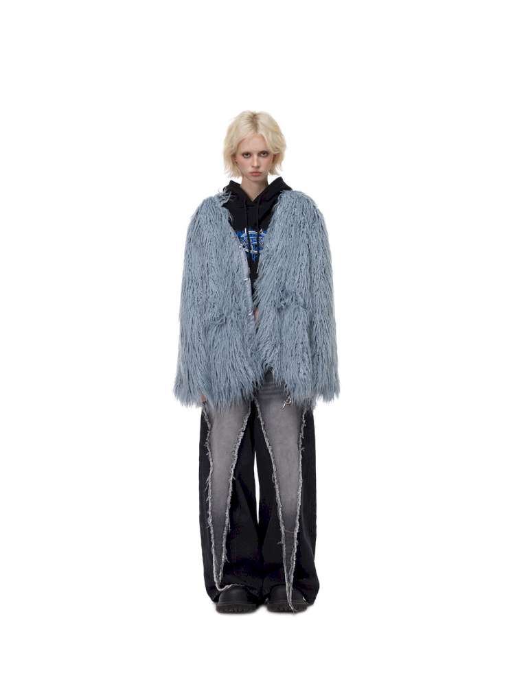Pink Blue Sheep Fur Gal Jacket【s0000015133】