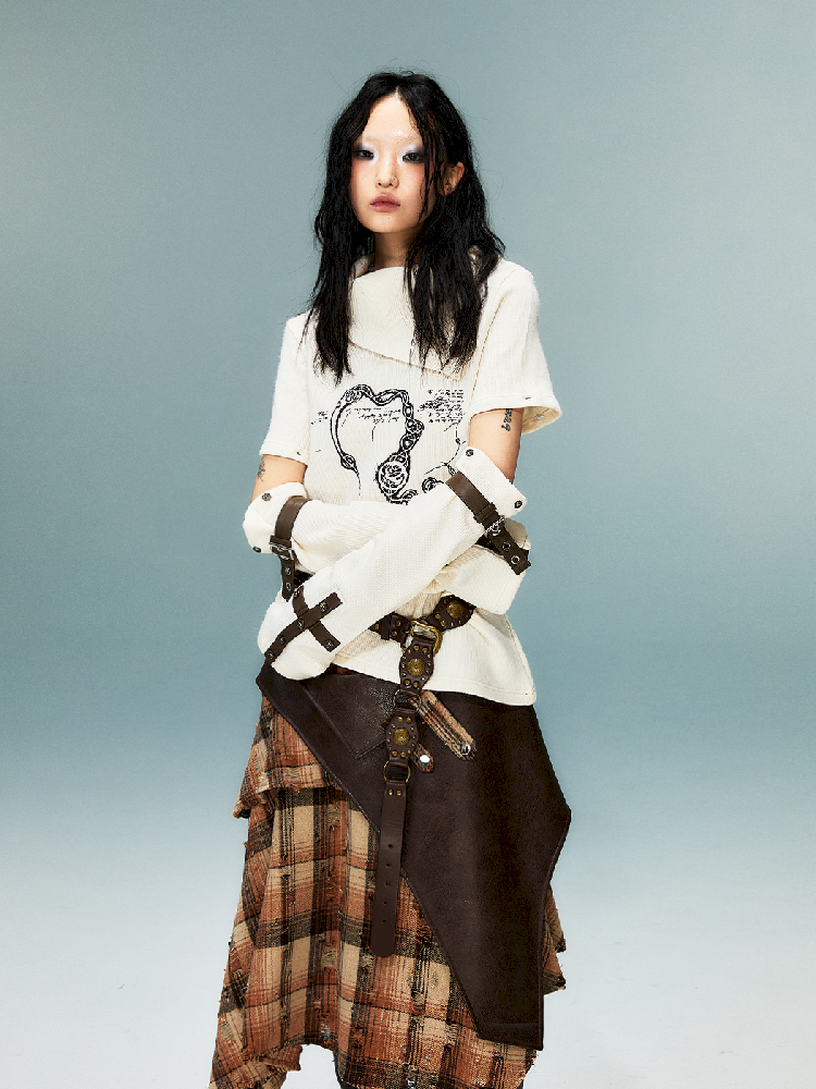 탈착식 긴 슬리브 니트 탑 [S0000011482]