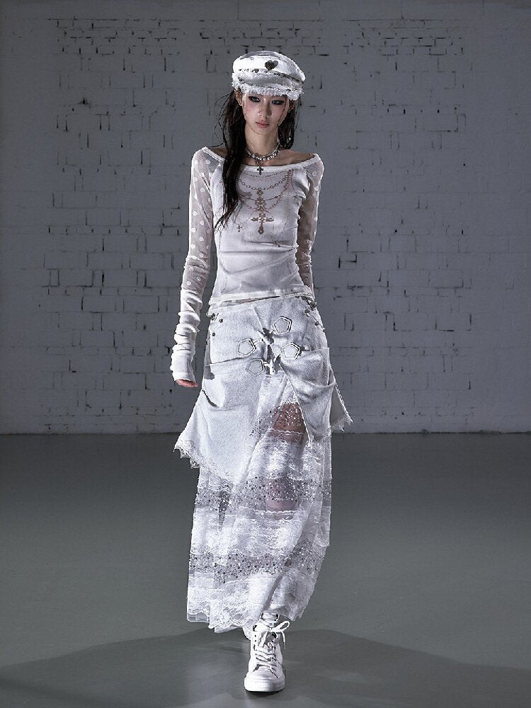 Baroque Wings Embroidered Slim Shirt【s0000015939】