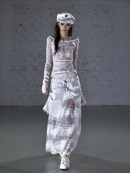 Baroque Wings Embroidered Slim Shirt【s0000015939】