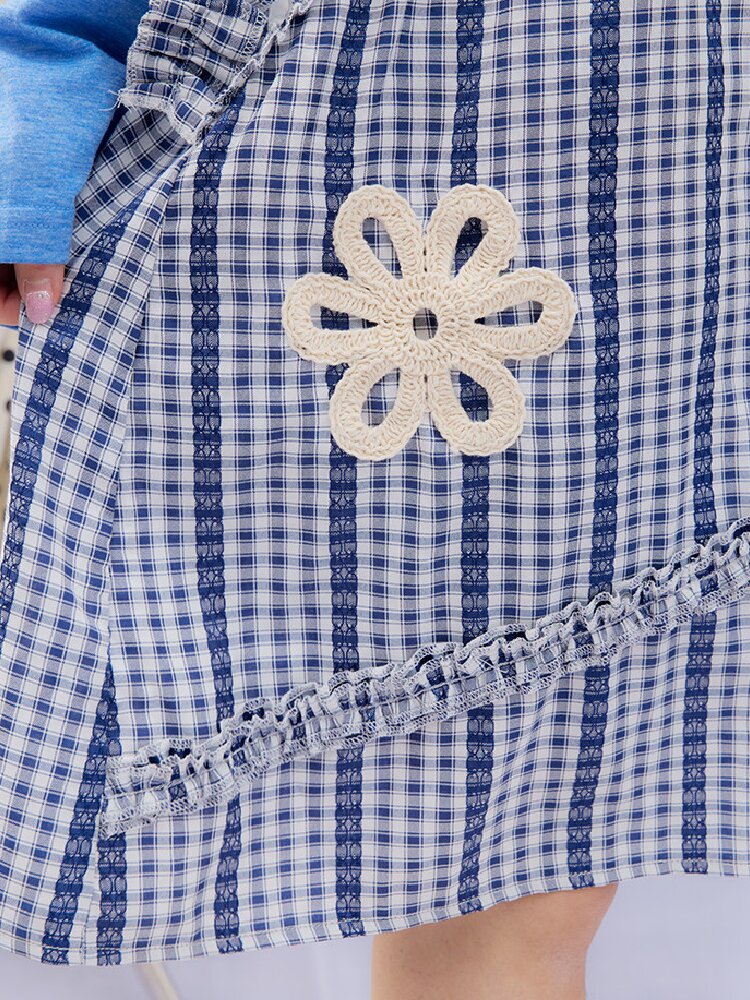 Plaid Suspender Patchwork Dress【s0000015849】