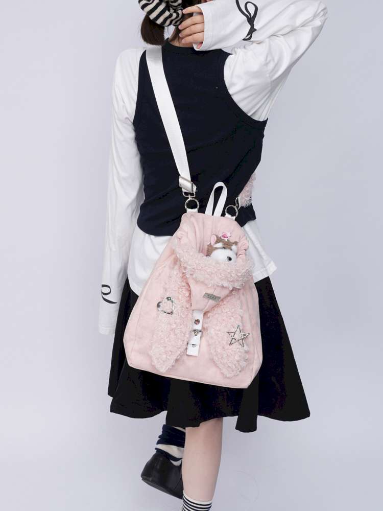 Rabbit Ears Cute Fur Crossbody School Bag【s0000014616】
