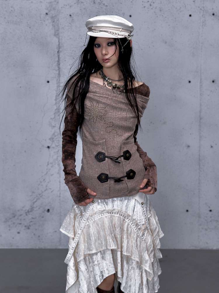 Wasteland Vintage Patchwork Knit Top【s0000014933】