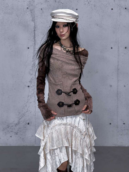 Wasteland Vintage Patchwork Knit Top【s0000014933】