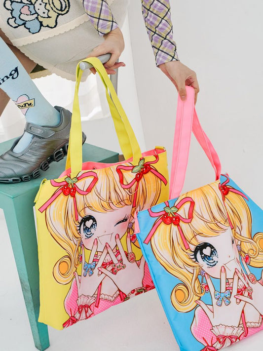 Girl Illustration Pattern Crossbody Handbag【s0000012347】