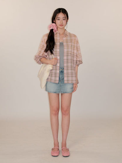 Denim ultra short skirt【s0000013425】