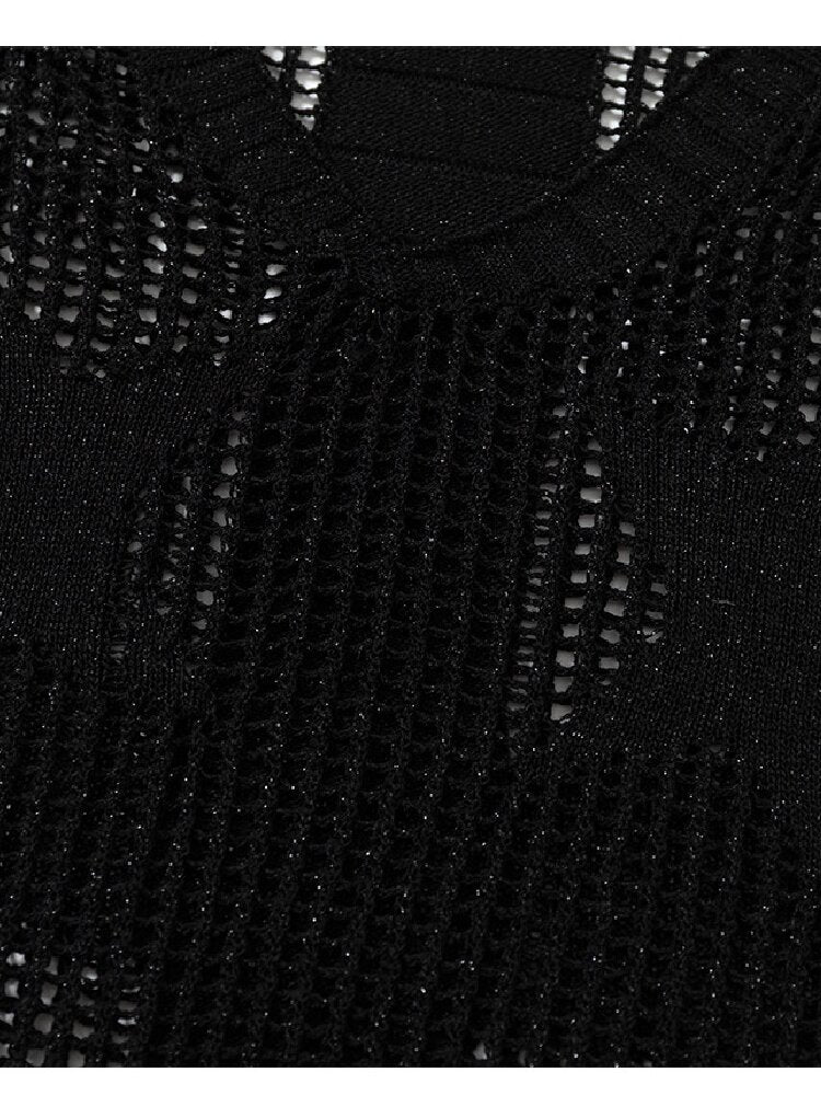Hollow Star Mid Sleeve Knit Sweater【s0000016994】
