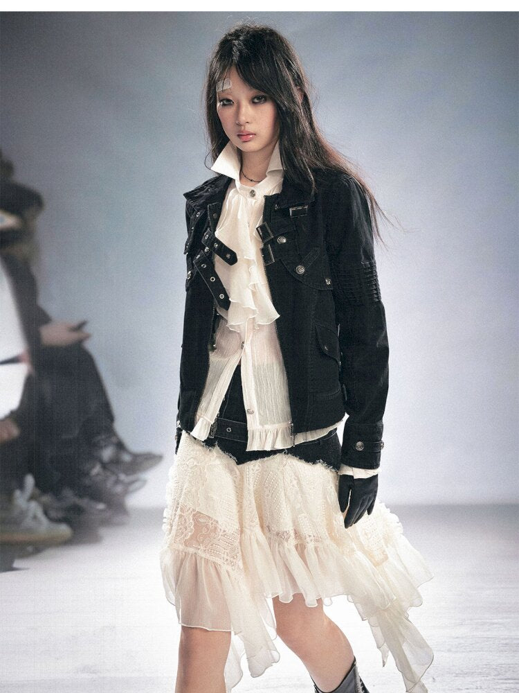 Washed Reconstructed Short Jacket【s0000015452】