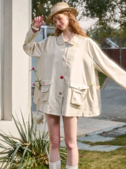 Cotton Silhouette Pocket Trench Coat【s0000015622】