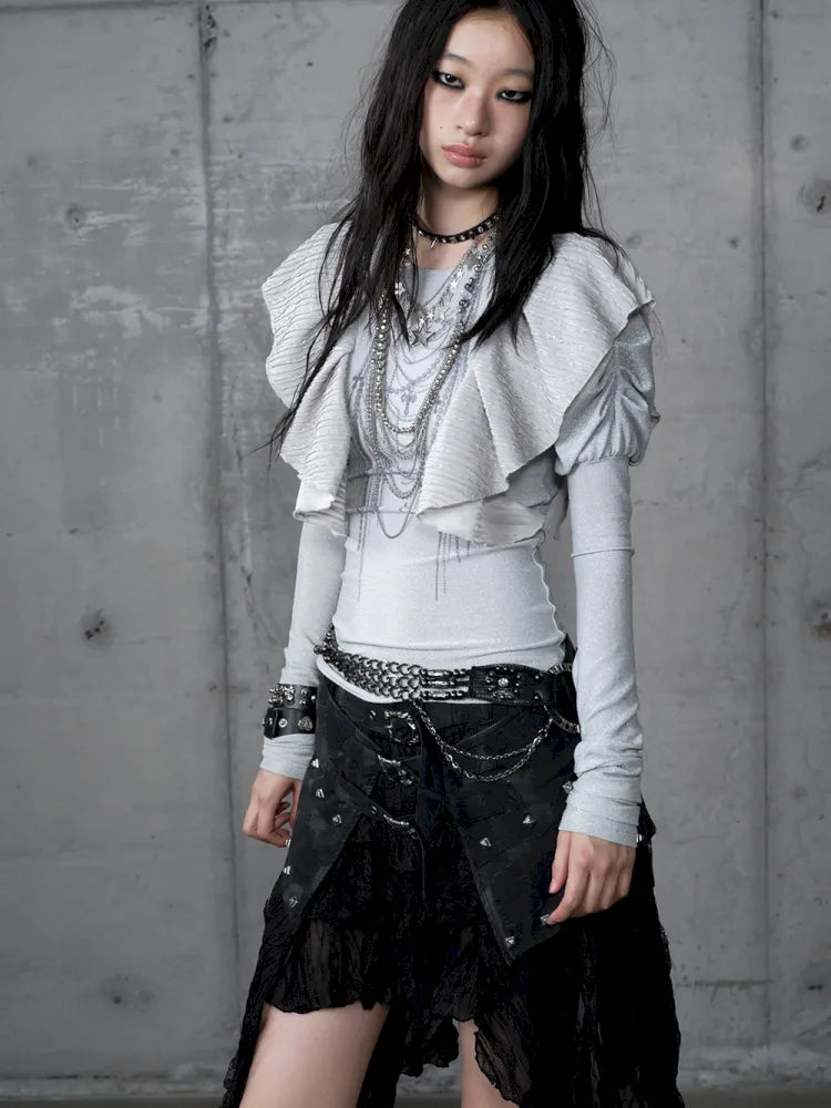 Puff Sleeves Round Neck Long Sleeve Base【s0000013956】