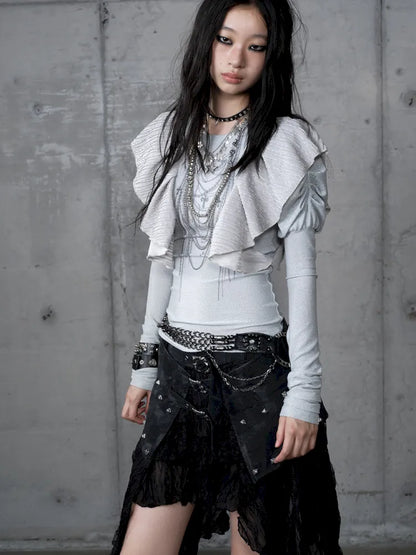 Puff Sleeves Round Neck Long Sleeve Base【s0000013956】