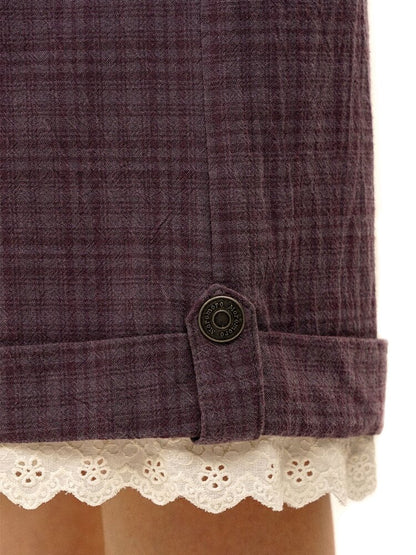 Lace Patchwork Vintage Plaid Pants【s0000017934】
