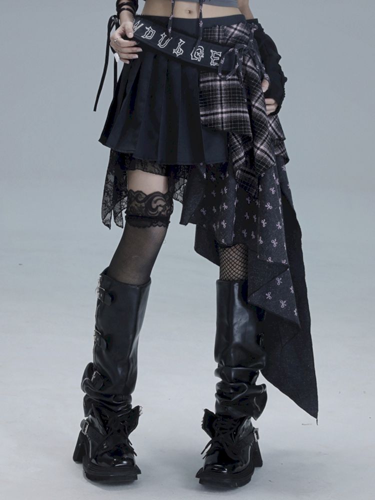 Irregular embroidery half-body skirt【s0000013484】