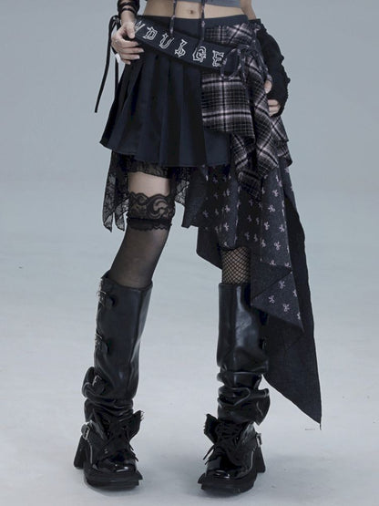 Irregular embroidery half-body skirt【s0000013484】