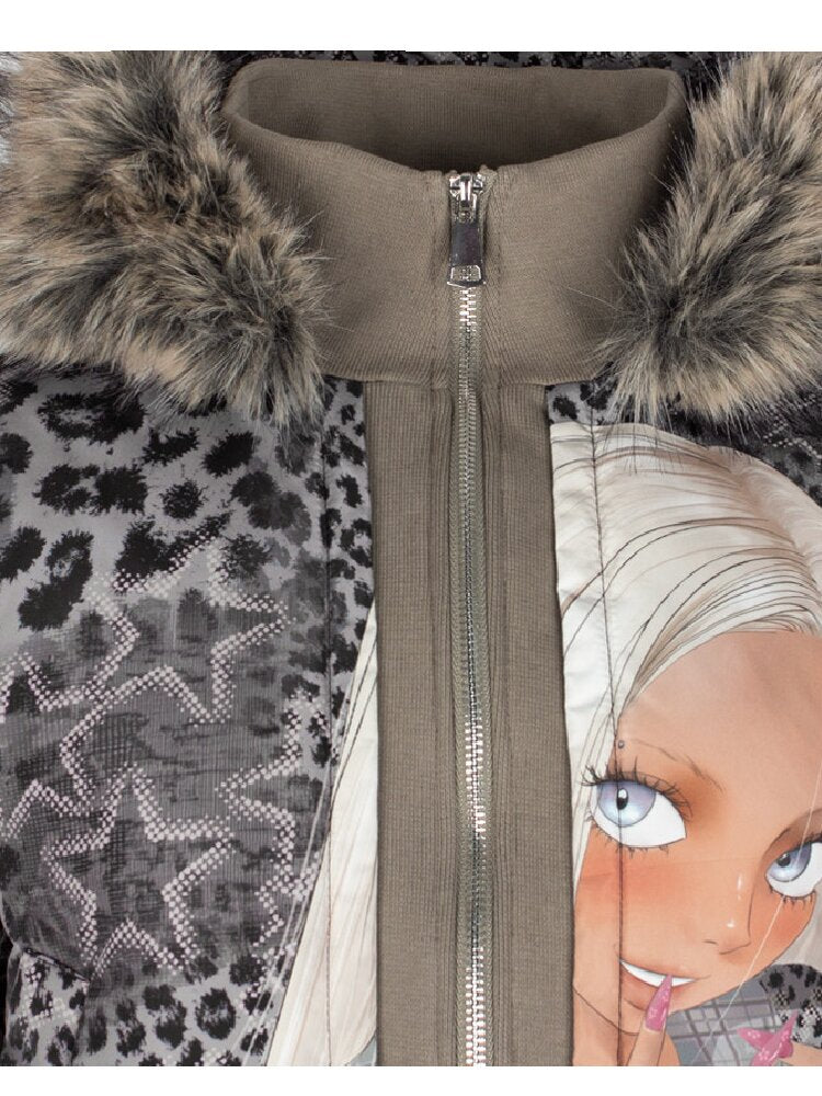 Graffiti White Duck Down Jacket【s0000018070】